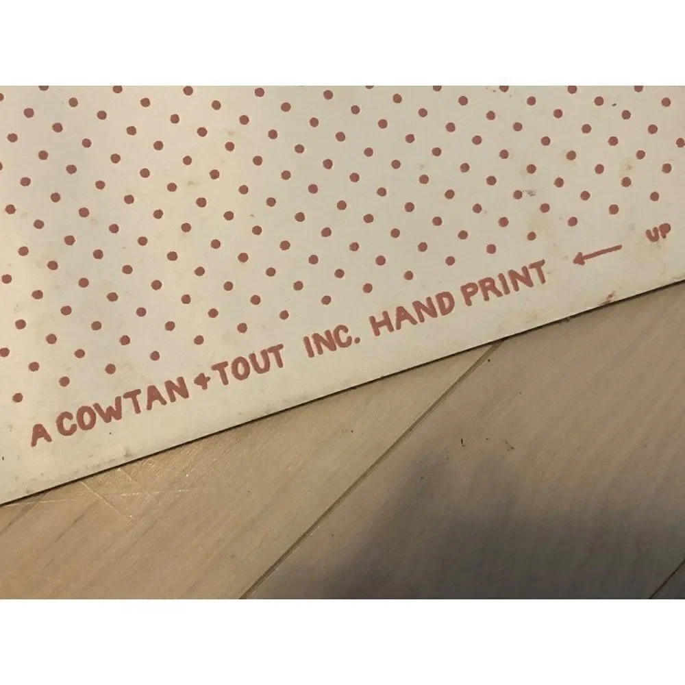 Vintage Cowtan & Tout Handprint Wallpaper Polka Dot